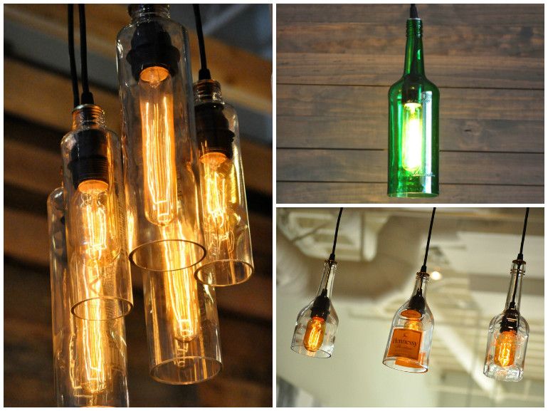 Recycled Bottle Lamps